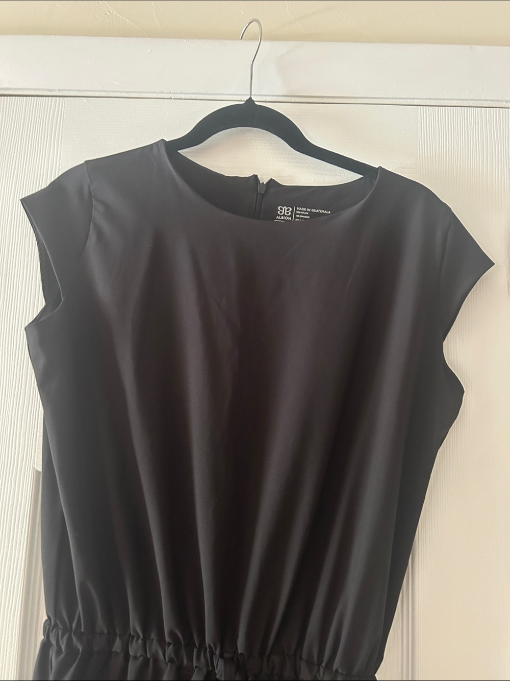 Albion Black Cap-Sleeve Wide-Leg Jumpsuit - Picture 4 of 7
